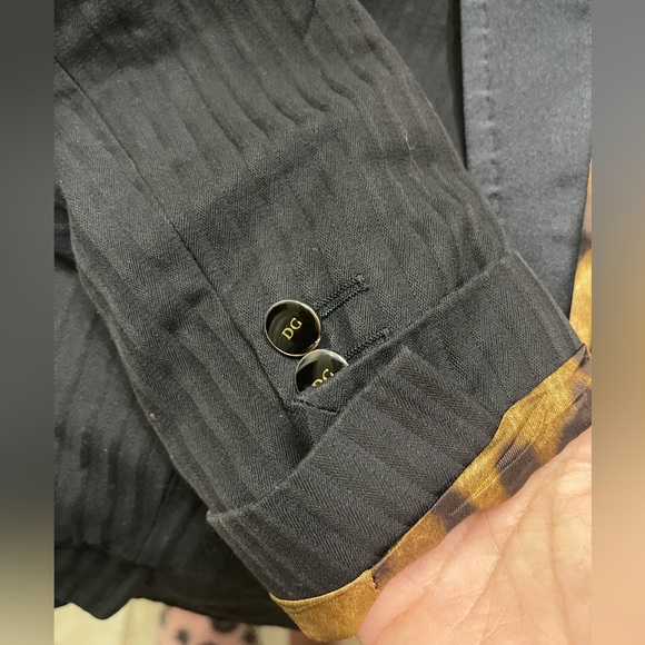 VINTAGE DOLCE & GABBANA BLACK WOMEN'S JACKET WITH LEOPARD LINING - Picture 7 of 16